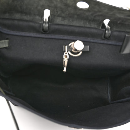 Hermes Toile Vache Calfskin Herbag 39 MM Black 6 of 16