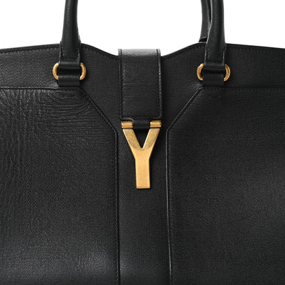 Saint Laurent Textured Calfskin Medium Cabas ChYc Black 8 of 10