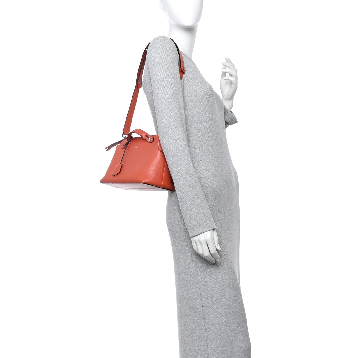Fendi Vitello Dolce Medium By The Way Boston Bag Bloody Mary 2 of 11