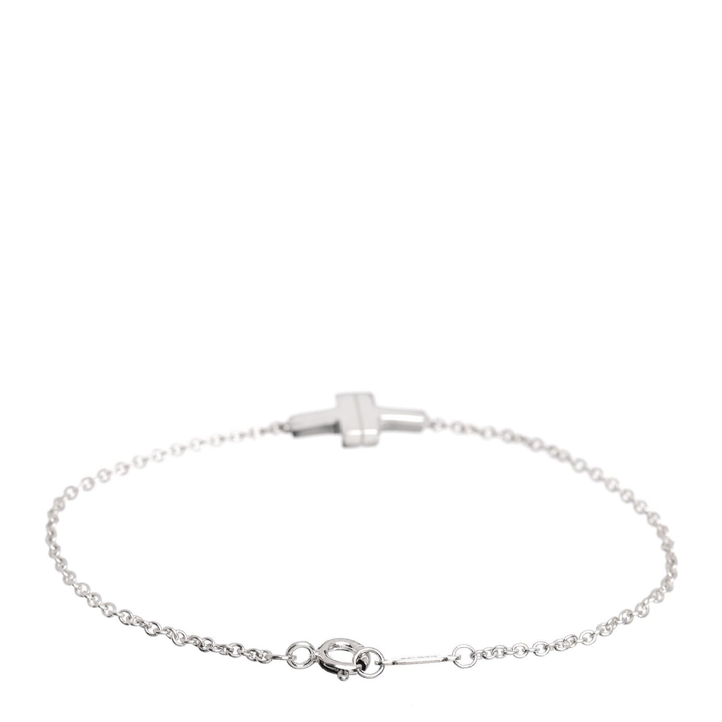 Sterling Silver T Two Single Chain Bracelet