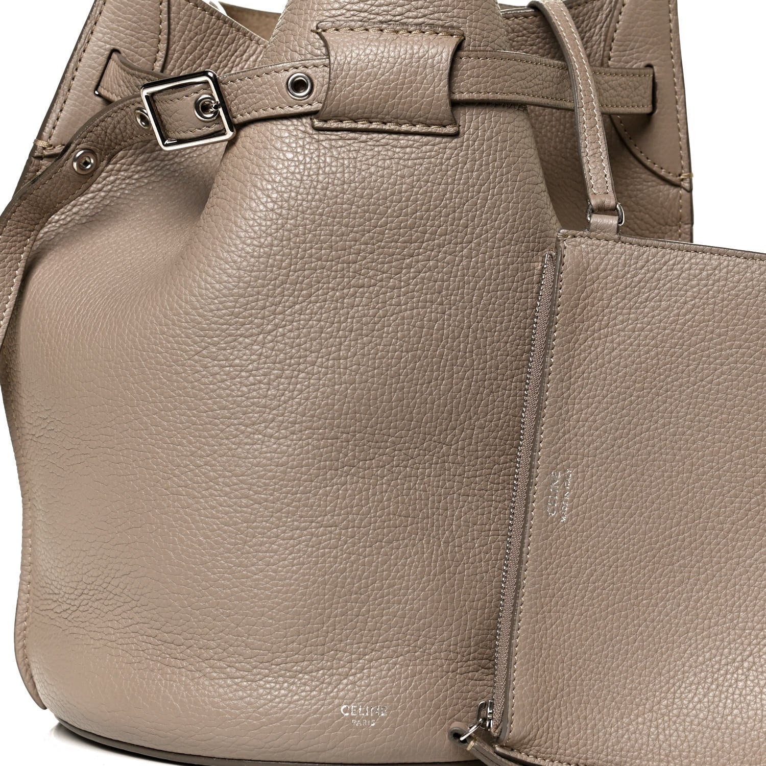 Celine Supple Grained Calfskin Big Bag Bucket Light Taupe 6 of 8