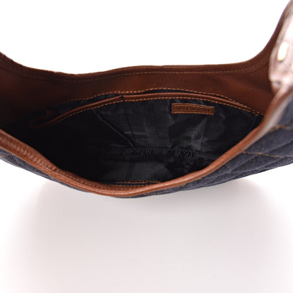 Burberry Denim Quilted Small Brook Hobo Blue 5 of 11