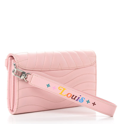 Louis Vuitton Calfskin New Wave Long Wallet Smoothie Pink 3 of 10