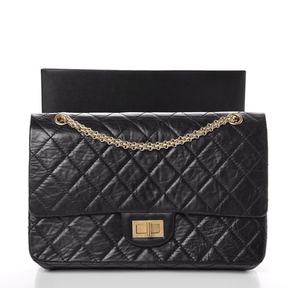 Chanel Aged Calfskin Quilted 50th Anniversary 2.55 Reissue 227 Flap Black 10 of 10