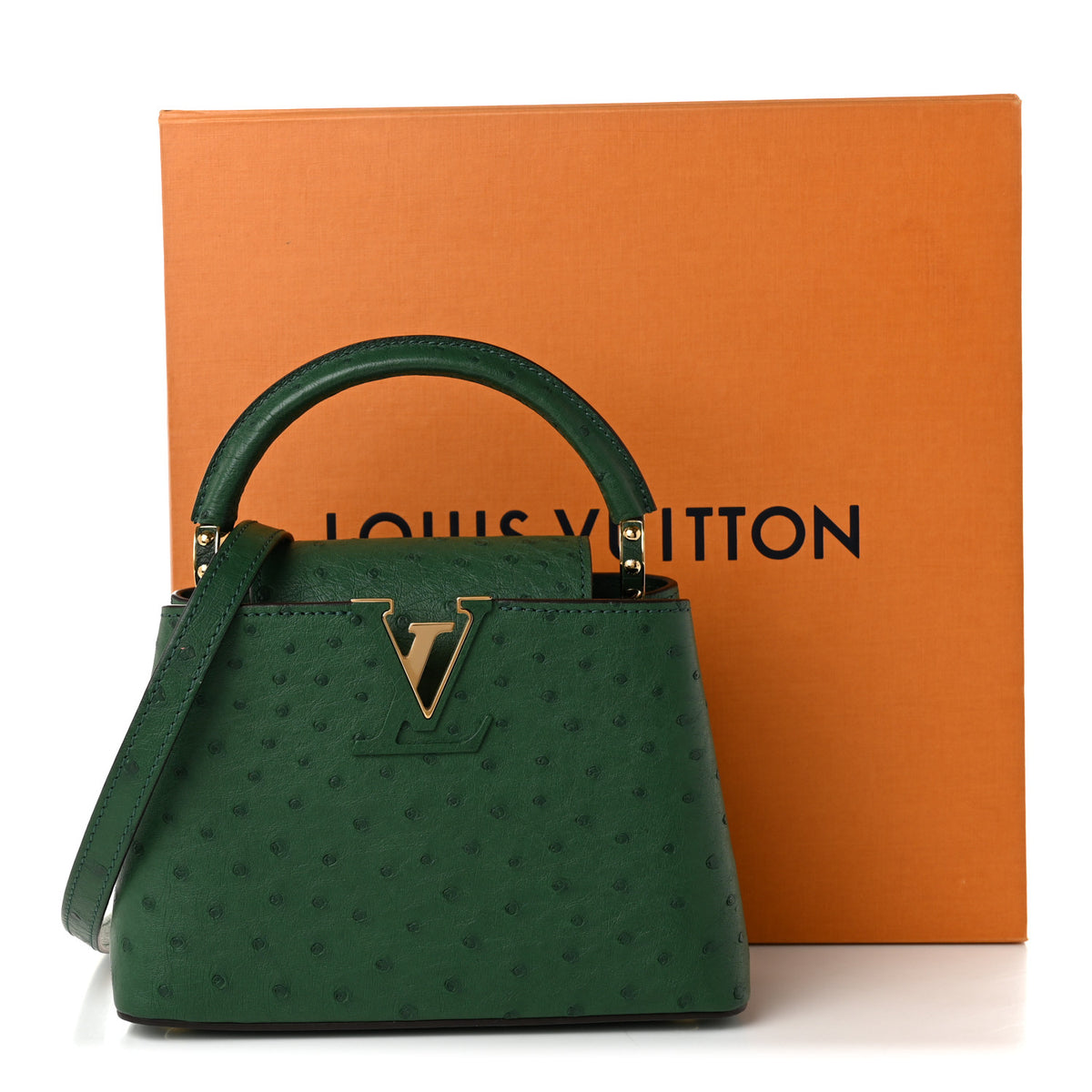Ostrich Capucines Mini Mint