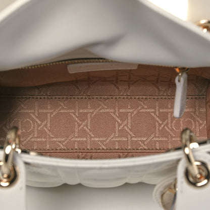 Christian Dior Lambskin Cannage Mini Lady Dior White 5 of 9