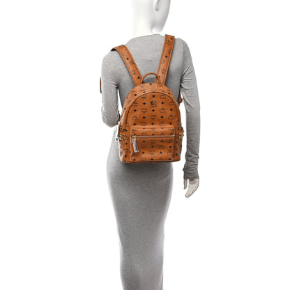 MCM Visetos Small Side Stud Stark Backpack Cognac 2 of 10