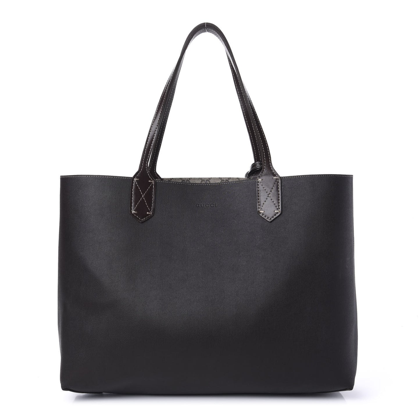 Calfskin GG Supreme Monogram Medium Reversible Tote Brown