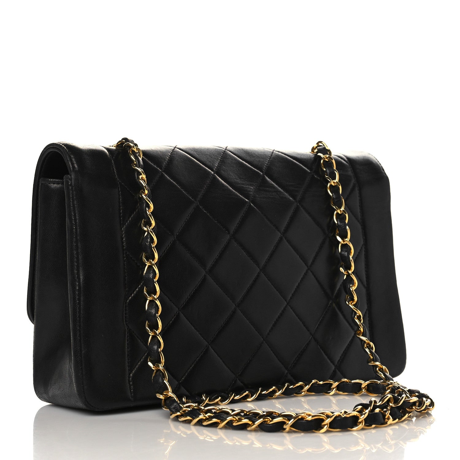 Chanel Lambskin Quilted Medium Single Flap Black 3 of 13