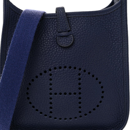 Hermes Taurillon Clemence Evelyne TPM Bleu Encre 8 of 11