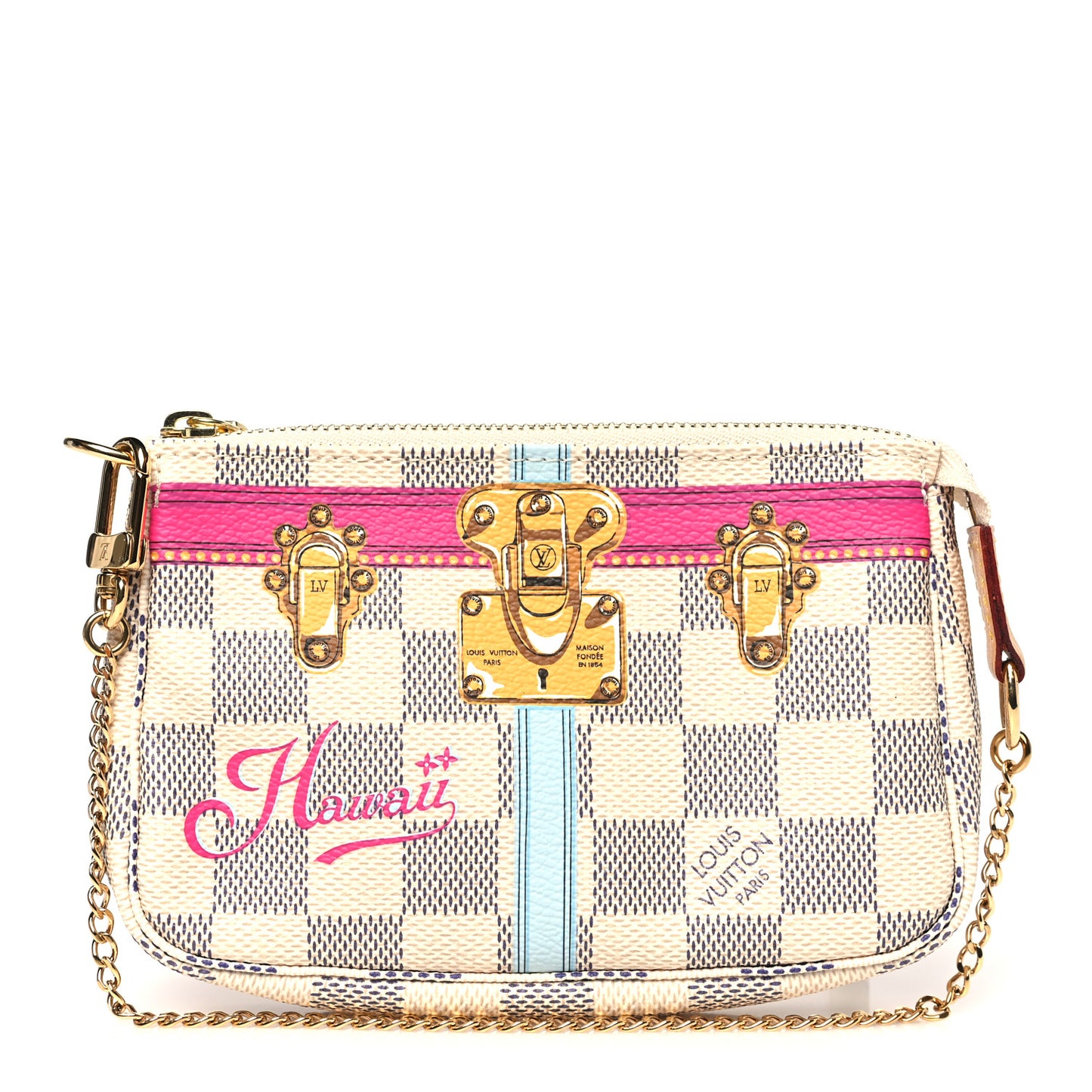 Damier Azur Summer Trunks Hawaii Mini Pochette Accessories