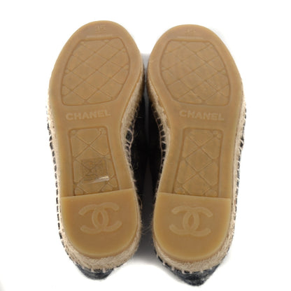 Chanel Flannel CC Espadrilles 35 Grey Black 7 of 11