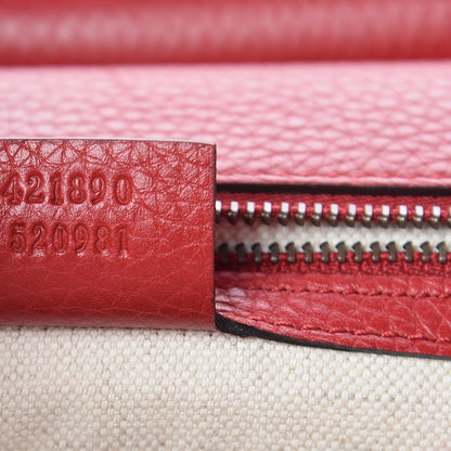 Gucci Calfskin Small GG Marmont Top Handle Bag Vulcanic Red 7 of 11