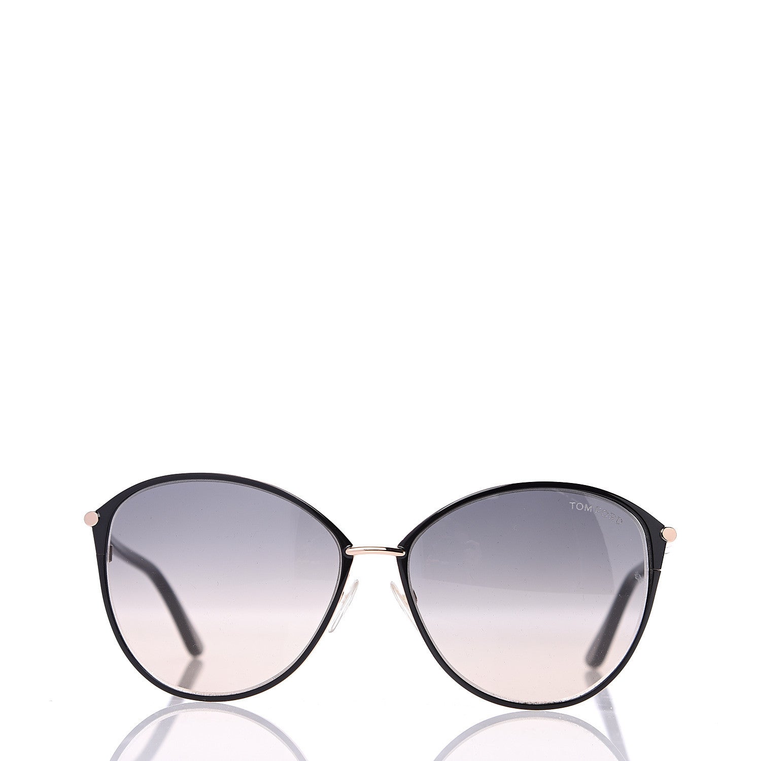 Tom Ford Penelope Vintage Round Sunglasses TF320 Black 3 of 7