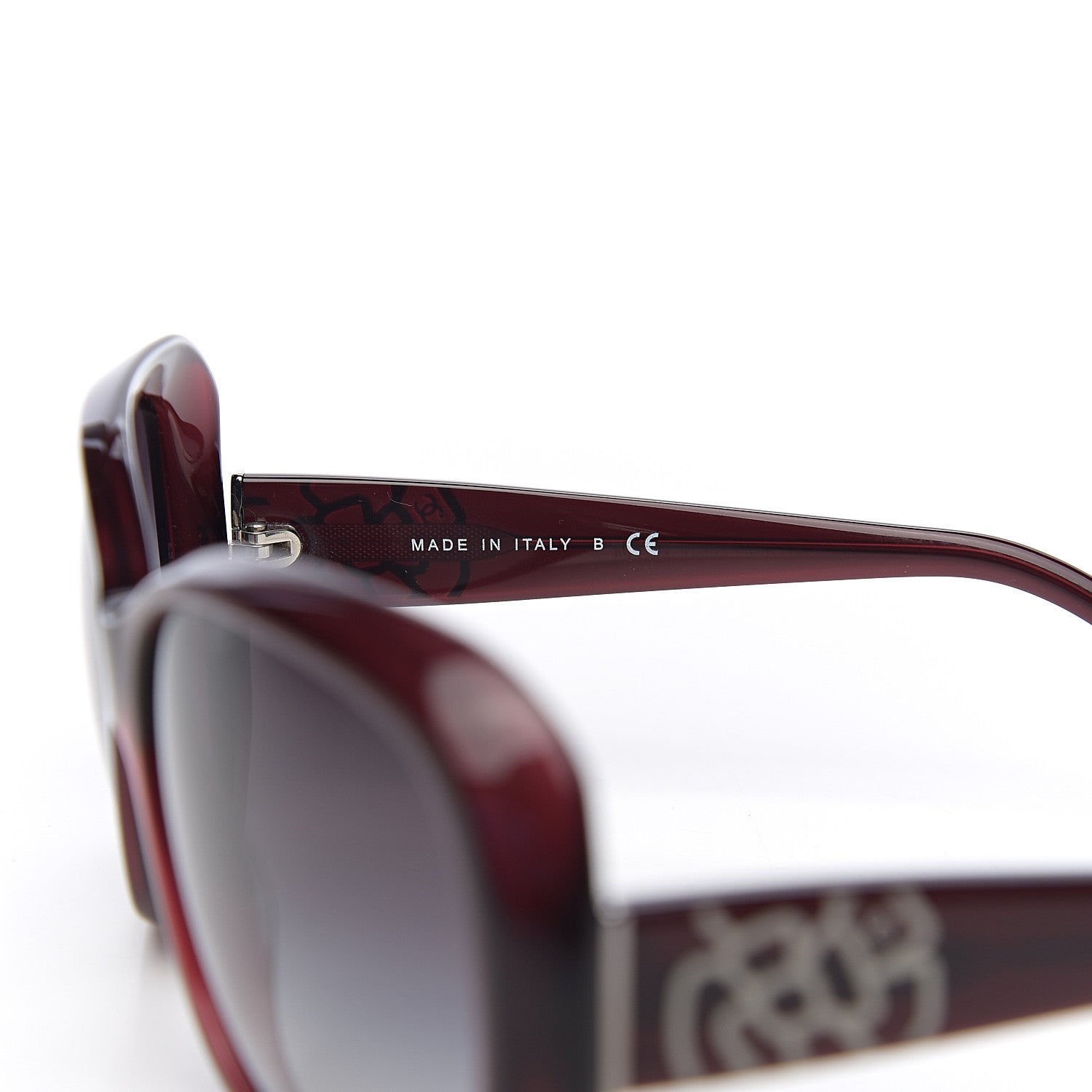 Chanel CC Camellia Sunglasses 5248 Dark Red 6 of 7