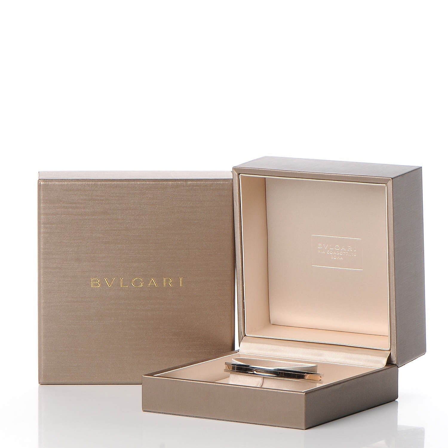 Bulgari 18K Rose Gold Stainless Steel B.Zero1 Cuff S/M 9 of 9