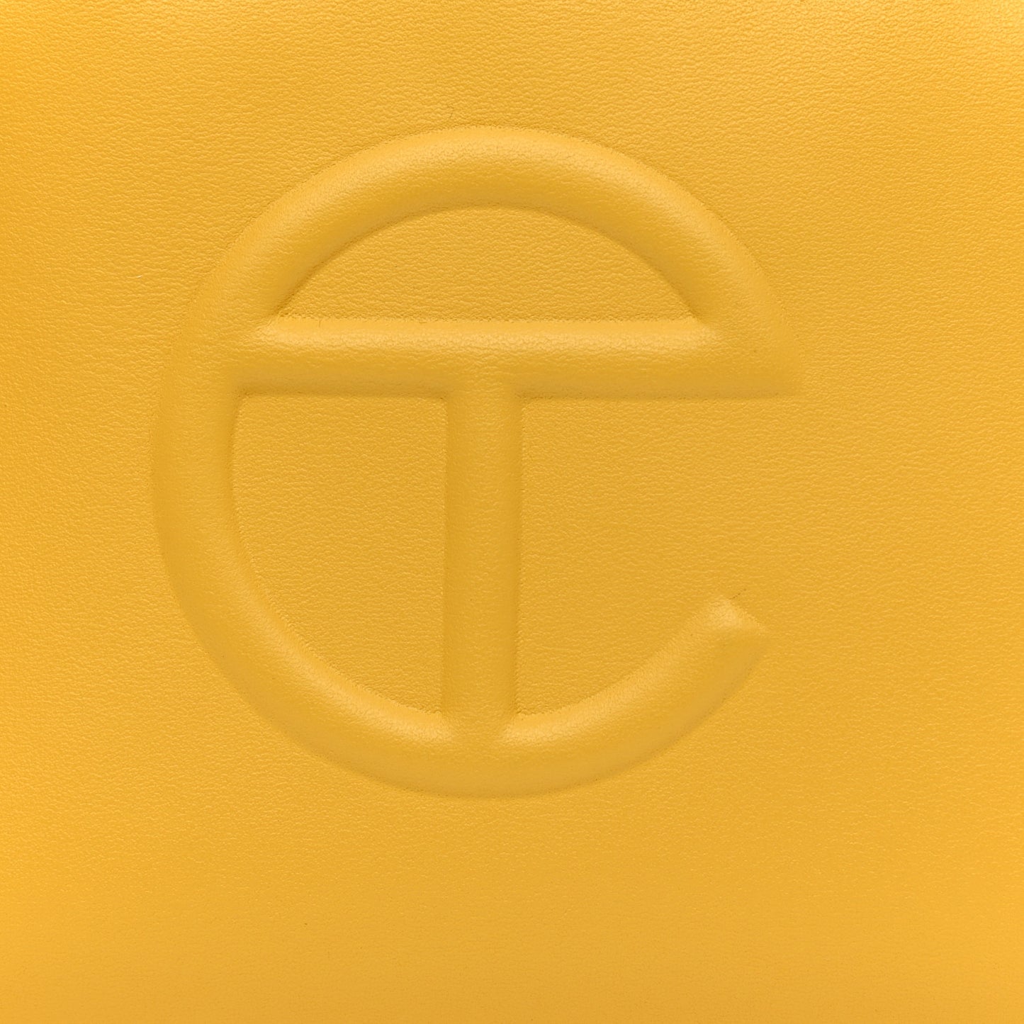 Vegan Leather Small Shopping Bag Yellow