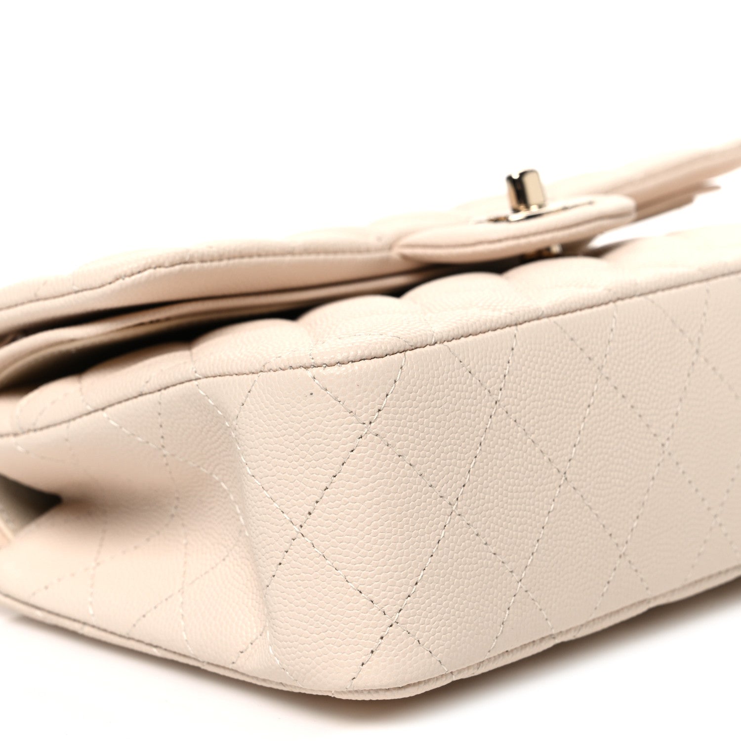 Chanel Caviar Quilted Small Double Flap Light Beige 8 of 10