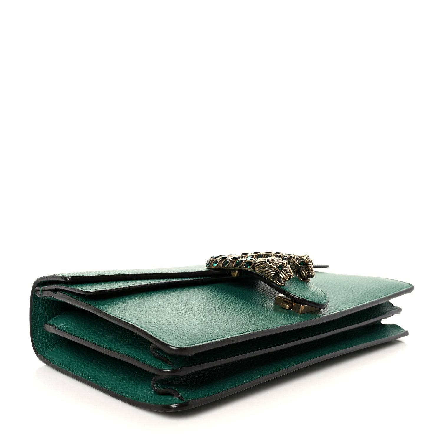 Gucci Pebbled Calfskin Small Dionysus Shoulder Bag Emerald 4 of 11
