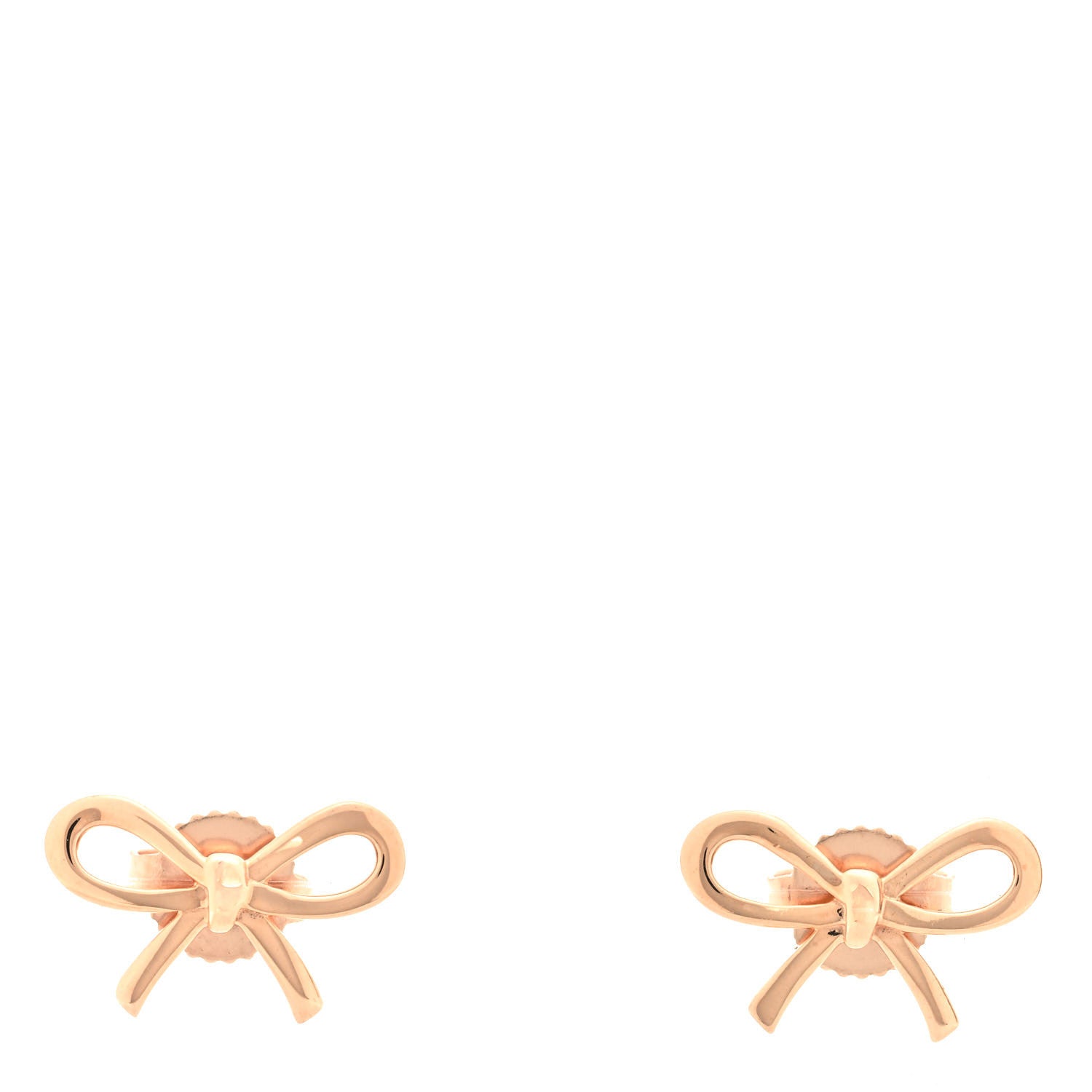 Tiffany 18K Rose Gold Bow Earrings 1 of 4