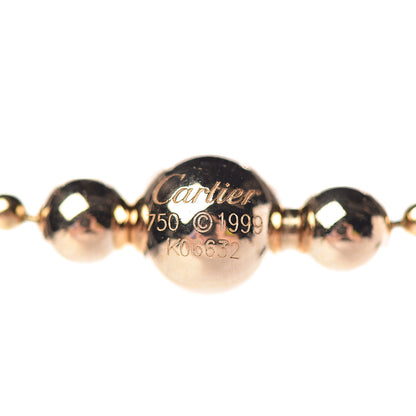 Cartier 18K Yellow Gold Diamond Beaded Lariat Chain Necklace 5 of 6