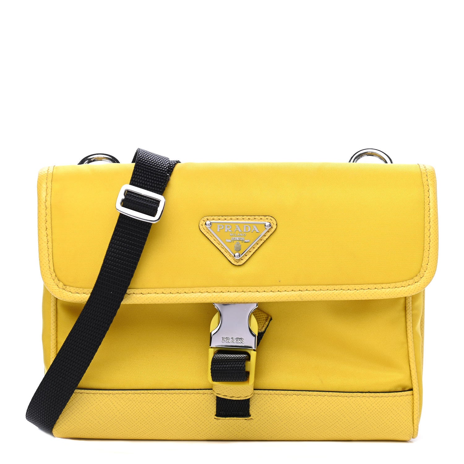 Prada Re-Nylon Saffiano Smartphone Case Crossbody Giallo 1 of 7