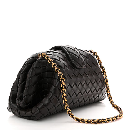 Bottega Veneta Nappa Intrecciato Teen The Lauren 1980 Clutch With Chain Fondant 3 of 9