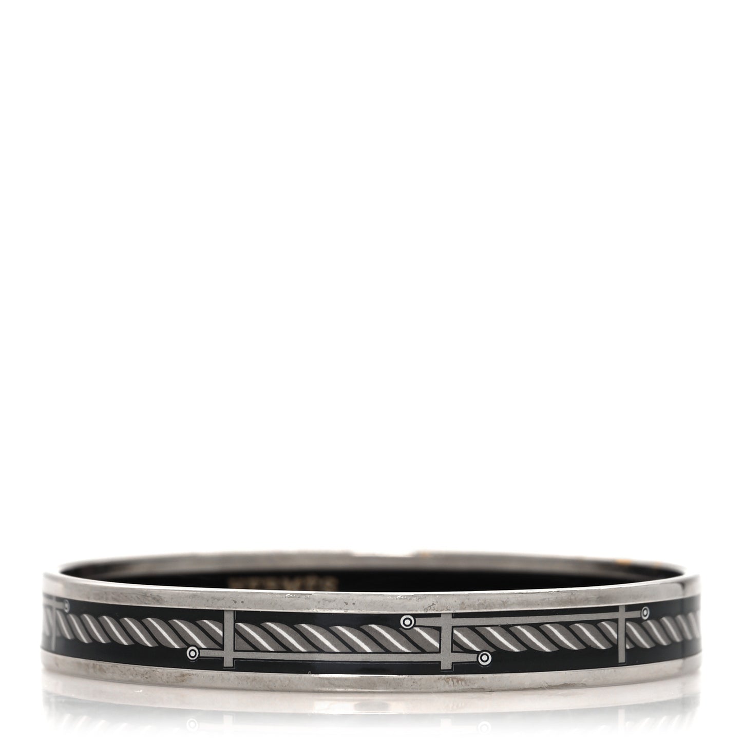 Enamel Printed Narrow Quadridge Bracelet 65 Art Moderne