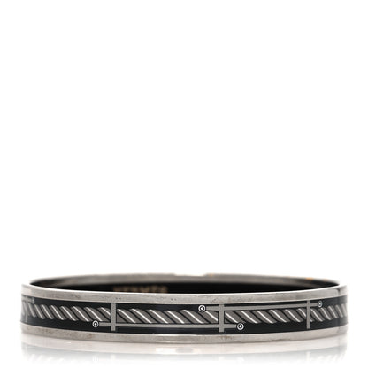 Hermes Enamel Printed Narrow Quadridge Bracelet 65 Art Moderne 1 of 5