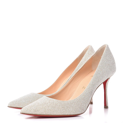 Christian Louboutin Glitter Decoltish 85 Pumps 37 Ivory 3 of 7