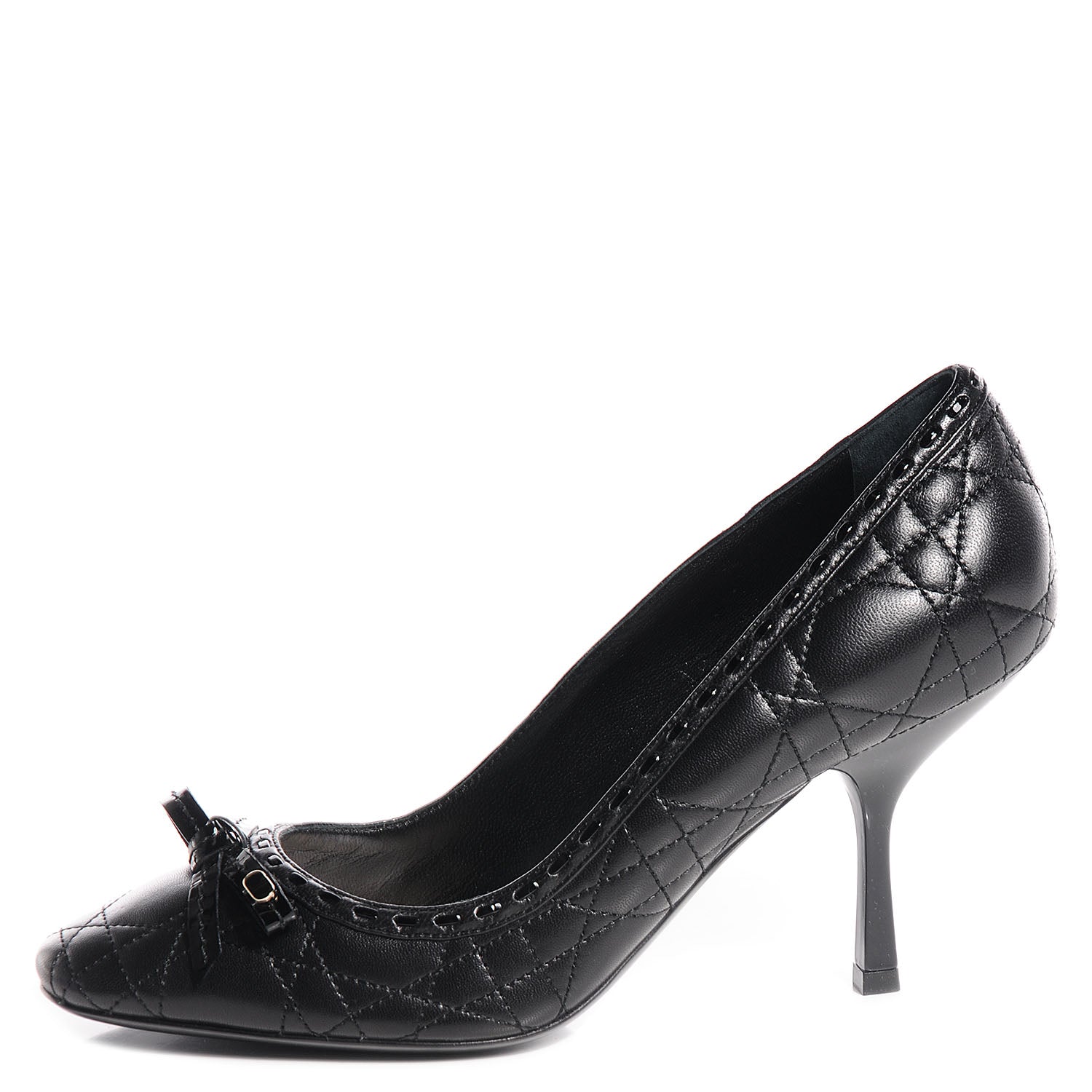Christian Dior Lambskin Sweet Cannage Pumps 37 Black 1 of 6