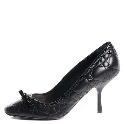 Christian Dior Lambskin Sweet Cannage Pumps 37 Black 1 of 6