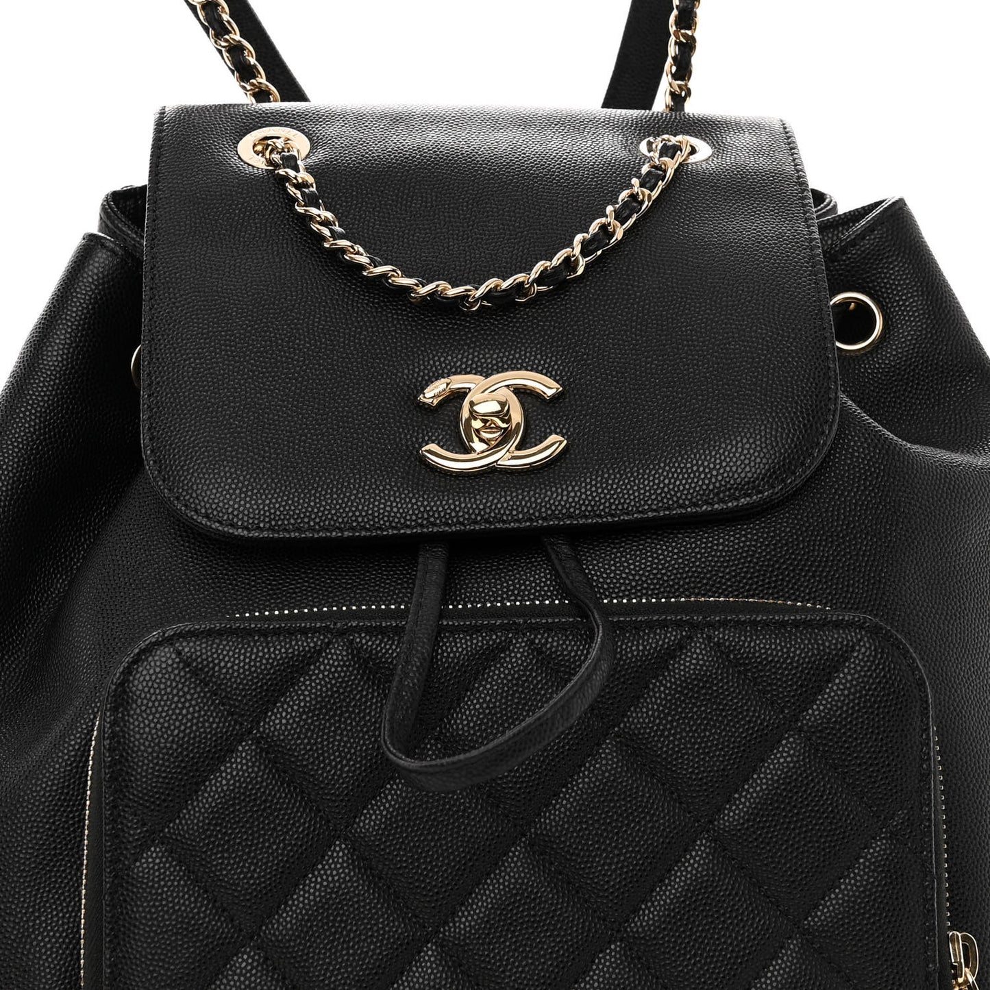 Caviar Quilted Business Affinity Backpack Black