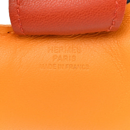 Hermes Milo Lambskin Grigri Rodeo Horse Bag Charm MM Jaune D'Or Bleu Agate Cornaline 3 of 4
