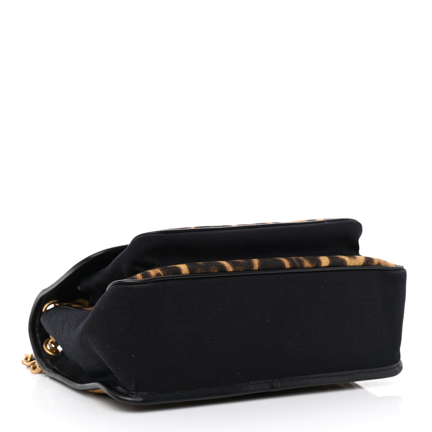 Saint Laurent Smooth Calfskin Canvas Leopard Print Medium Niki Chain Satchel Light Natural 4 of 10
