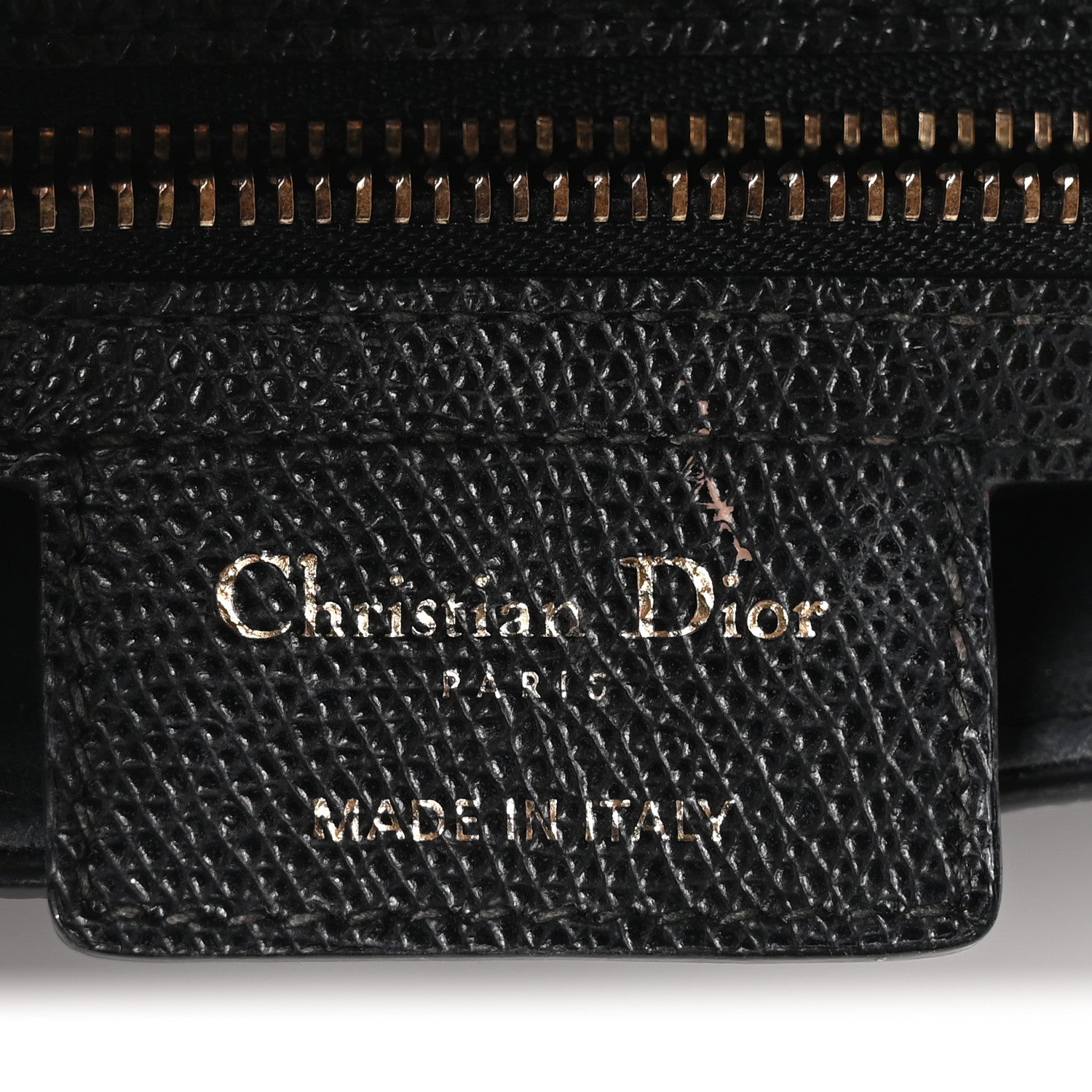 Christian Dior Grained Calfskin Saddle Bag Black 6 of 10