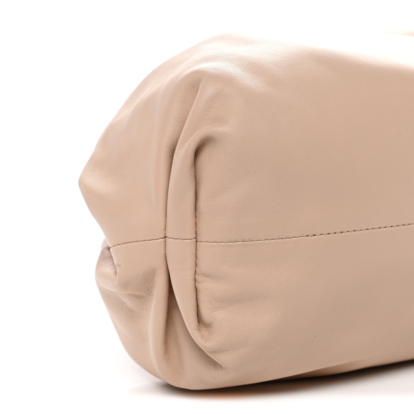 Smooth Butter Calf The Pouch Oversized Clutch Nude