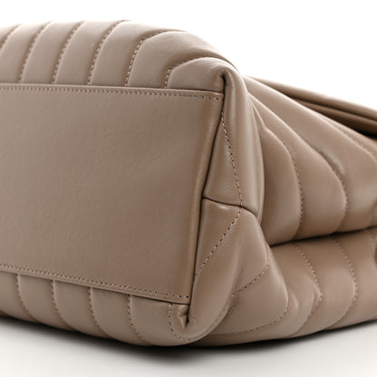 Saint Laurent Calfskin Y Quilted Monogram Medium Loulou Chain Satchel Dark Beige 10 of 10