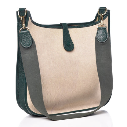 Hermes Toile Ardennes Evelyne GM Vert Fonce 3 of 11