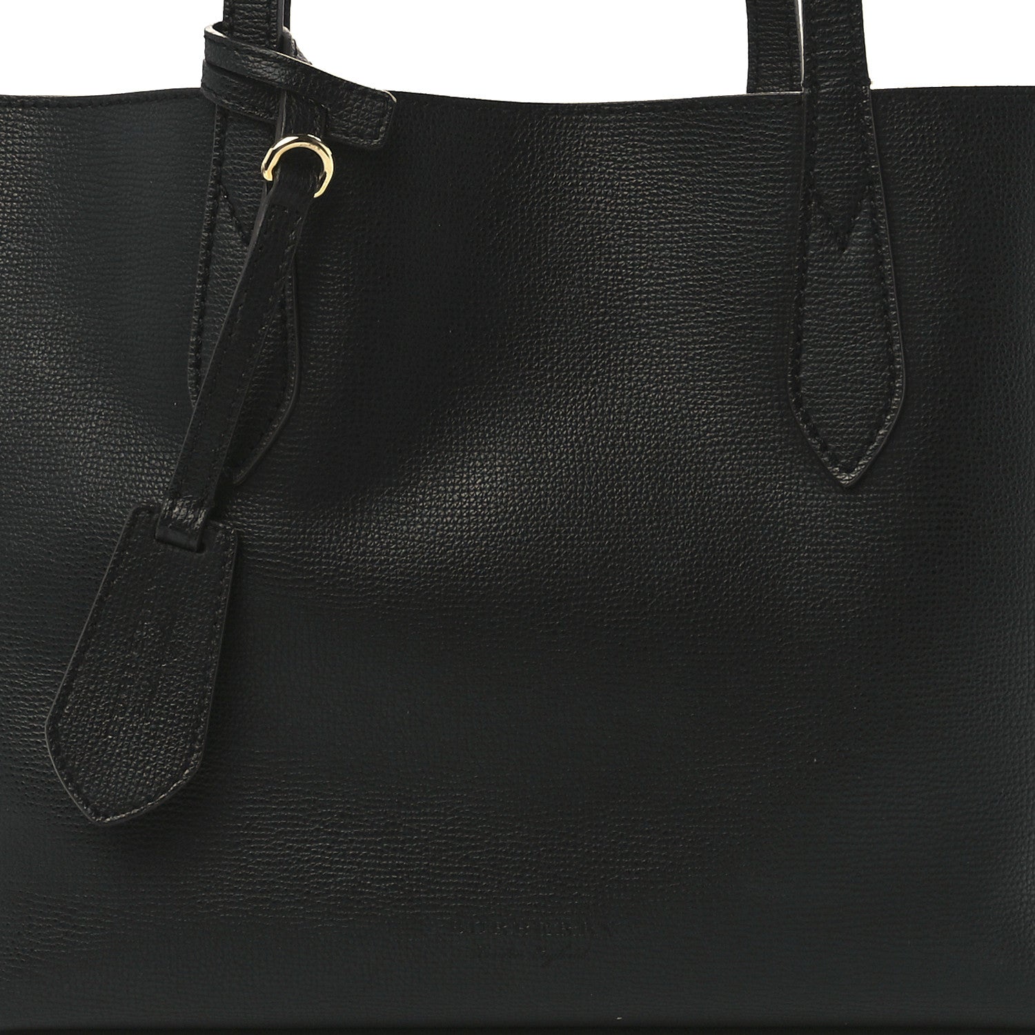 Burberry Grainy Calfskin Haymarket Check Medium Reversible Tote Black 13 of 20