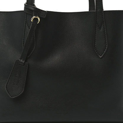 Burberry Grainy Calfskin Haymarket Check Medium Reversible Tote Black 13 of 20