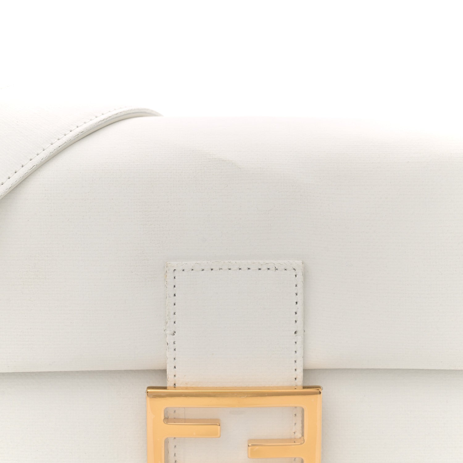Fendi Linen Canvas Vitello King Painting Baguette With Marker Kit White 9 of 16