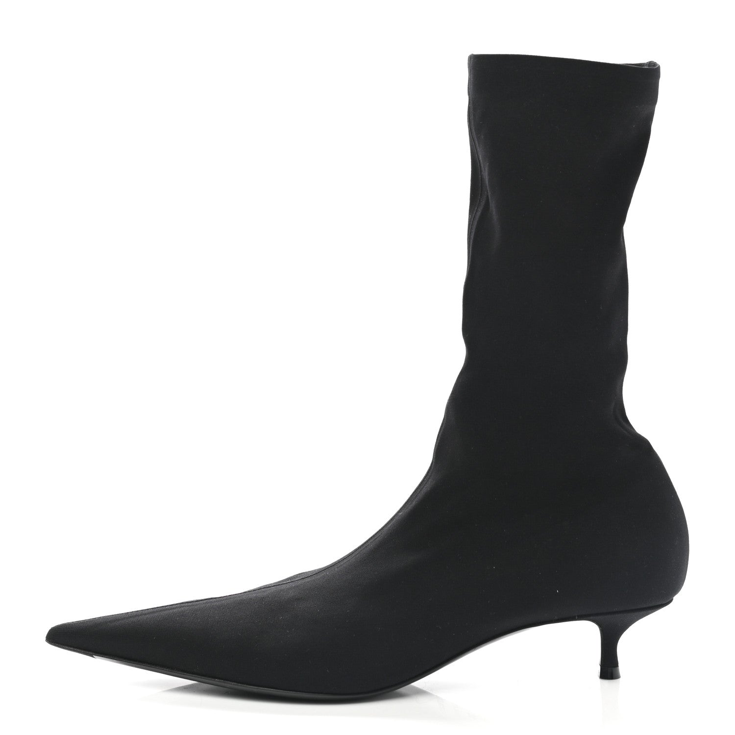 Balenciaga Jersey Crepe Extreme Pointed Toe Knife Booties 38 Black 1 of 7