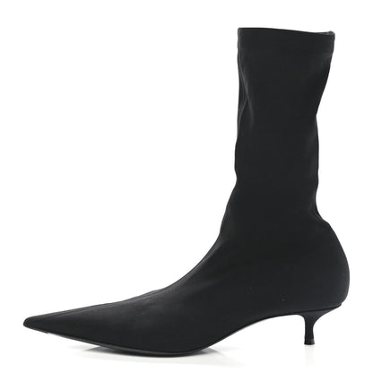 Balenciaga Jersey Crepe Extreme Pointed Toe Knife Booties 38 Black 1 of 7