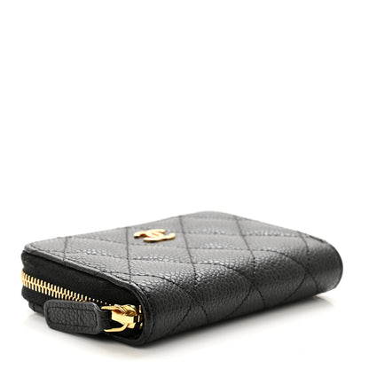 Chanel Caviar Quilted Zip Coin Purse Black 4 of 8
