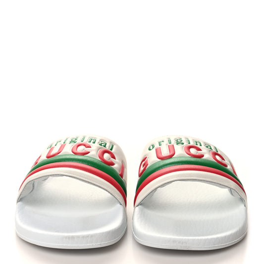 Nappa Original Gucci Womens Slide Sandals 39 Great White
