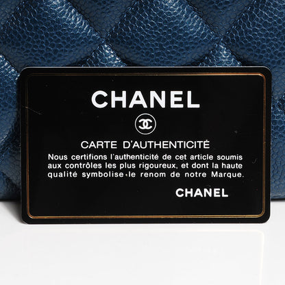 Chanel Caviar Quilted Jumbo Double Flap Blue 9 of 11
