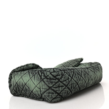 Chanel Denim Quilted Denimpression Flap Green Black 4 of 9
