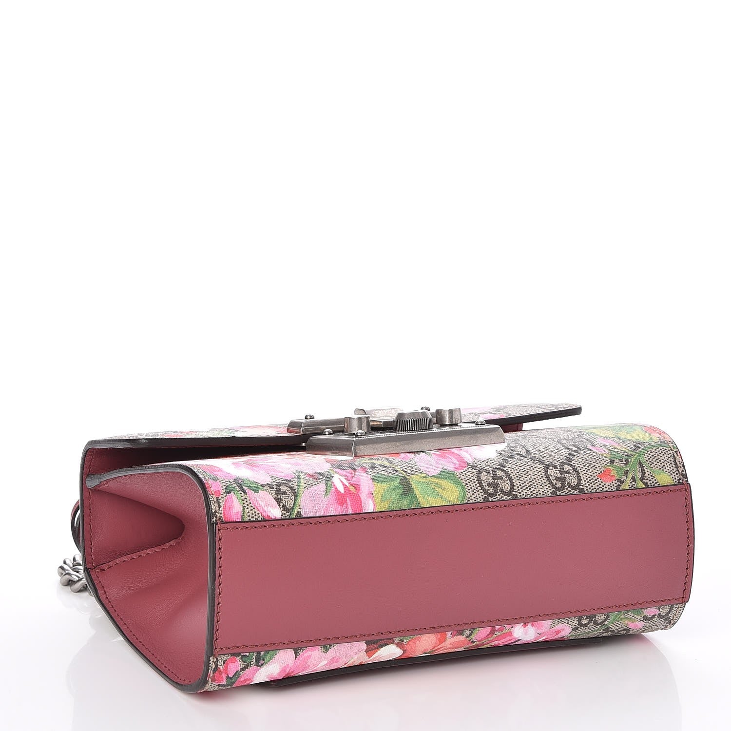 Gucci GG Supreme Monogram Blooms Small Padlock Shoulder Bag Beige Multicolor Dry Rose 5 of 8