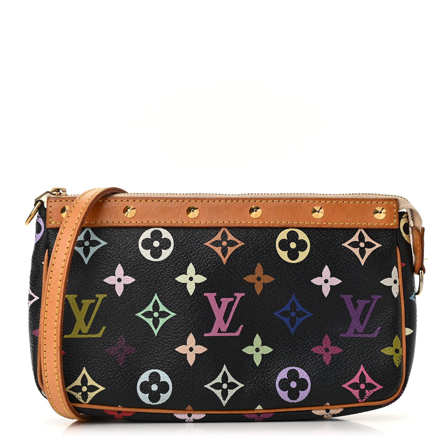 Louis Vuitton Monogram Multicolor Pochette Accessories Black Long Strap 1 of 14